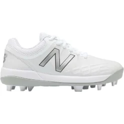 New Balance Youth J4040v5 Molded Baseball Cleats - White